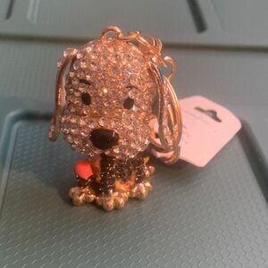 Crystal Dog Keychain